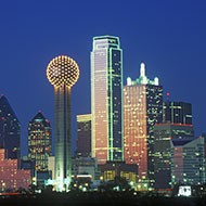 Dallas TX Skyline at night